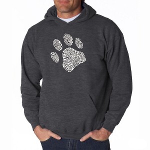 LA Pop Art Men's Word Art Hooded Sweatshirt - Dog Paw - 1 of 4