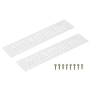 Unique Bargains Aluminum Alloy Cabinet Wardrobe Shoe Closet Rectangle Ventilation Grilles 2 Pcs - 1 of 4