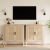 Small Storage Cabinet, Rattan Sideboard Buffet Cabinets,Boho Accent Cabinets with 2 Doors, Wood Credenza Console Cabinet for Entryway, Living Room - 4 of 4