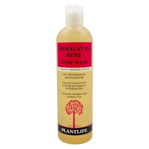 Plantlife Himalayan Rose Body Wash – GMO & Gluten-Free, Gentle & Moisturizing, Natural Ingredients, Made in the USA, 14 oz - 1 of 4