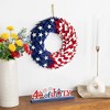 Northlight Layered Wood Americana Stars and Stripes Wreath - 15" - 2 of 4