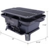VisioGear Outdoor Oval Grill Outdoor, Portable Grill with Tabletop Skillet for Camping, Black, 19.6"*10.6"*8.2" - 3 of 4