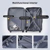 Sapphtopaz 3 Piece Luggage Sets ABS Hardside Spinner Expandable Suitcase Lightweight Luggage Carry On Suitcase, Spinner Wheels, TSA Lock (20/24/28) - 4 of 4