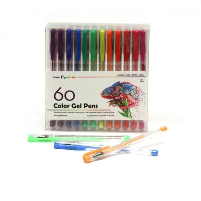 60ct Color Gel Pen Set White Package - FLOMO