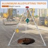 Confined Space Tripod Kit with 1200LB Winch & Self-Locking Device, Adjustable Steel Rescue Tripod with 49' Cable & Harness - 3 of 4