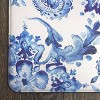 J&V Textiles Poppy Sketch Tile Blue 20 in. x 39 in. Anti-Fatigue Kitchen Mat