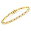 Haus of Brilliance Silver 1.0 Cttw Miracle-Set Diamond Round Faceted Bezel Tennis Bracelet - 4 of 4