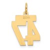 Black Bow Jewelry 14k Yellow Gold, Athletic Collection, Small Polished Number 47 Pendant - 3 of 4