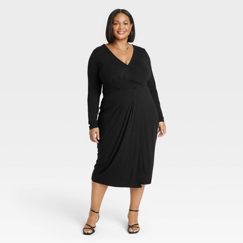 Women's Knit Long Sleeve Midi Bodycon Dress - Ava & Viv™ : Target