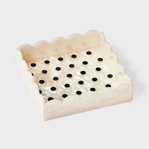 Acrylic Square Scallop Edge Polka Dot Jewelry Tray - A New Day™ Cream ...