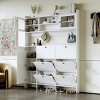 Multifunctional Tipping Bucket Shoe Cabinet With Storage Shelf And 6 Flip Drawers,Foyer Cabinet With 4 Hooks,Entryway Shoe Cabinet-Cuddlewood - 3 of 4