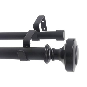 Urbanest Semplice Manhattan 1-inch 3-4 -inch Double Drapery Curtain Window Rod Set - 1 of 4