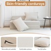 NicBex Modern Foldable Corduroy Loveseat Sofa with Removable Pillows,Minimalist Comfy 2-Seater Sofa for Living Room,Bedroom - 3 of 4