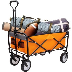 Kumasinova Collapsible Foldable Wagon Cart with Strapping System,Beach Wagon All-Terrain Wheels,Wagon Carts Foldable for Camping,Garden,360lbs - 1 of 4