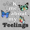 Juniors Womens Lost Gods My Feelings Butterflies T-Shirt - 2 of 4