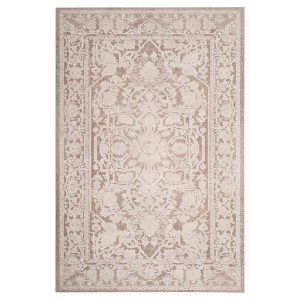 Beige/Cream Floral Loomed Accent Rug 4