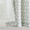 No. 918 2pc 54"x36" Mistral Floral Print Semi-Sheer Rod Pocket Kitchen Curtain Tier Pair Sage Green - 3 of 4