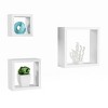 Floating Shelves- Cube Wall Shelf Set with Hidden Brackets, 3 Sizes to Display Décor, Books, Photos, More- Hardware Included by Lavish Home (White) - image 2 of 4