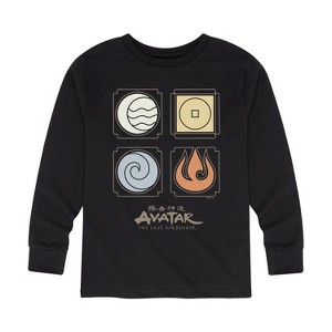 Boys' - Avatar: The Last Airbender - Nations Symbols Long Sleeve Graphic T-Shirt - 1 of 4