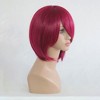 Unique Bargains Women's Bob Wigs 14" Wine Red with Wig Cap - 3 of 4