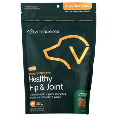 Vetriscience Healthy Hip & Joint, Ultimate Strength, For Dogs, Duck, 60 Soft Chews, 15.34 oz (435 g)