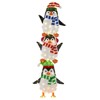Costway Lighted Penguins Decoration Set of 3 with 156 Warm White Lights Cute Hats & Scarves - 2 of 4