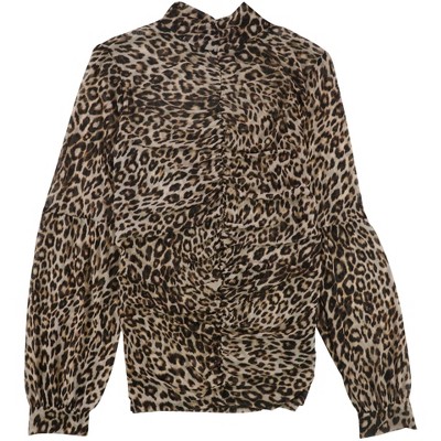 GUESS Womens Ruched Pullover Blouse