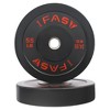Sapphtopaz Olympic Bumper Weight Plates for Barbell, Rubber Plate with 2-Inch Steel Insert Barbell Plates for Weightlifting and Strength Training - 3 of 4