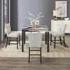 Roundhill Furniture Cavira Modern Faux Marble Counter Height Dining Table with 4 Stools - 2 of 4