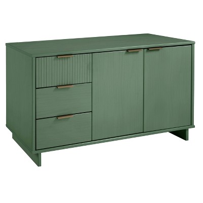 Granville Sage Green 55'' Modern Ribbed 3-Drawer Sideboard