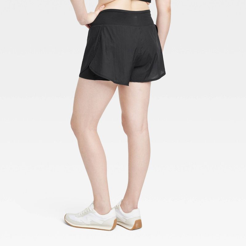 Women's Woven High-Rise 2-in-1 Run Shorts 3" - All In Motion™, 4 of 7