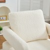 CAVINAS Accent Chair with Square Swivel, Modern Rotating Arm Chair with Open Back, 360 Degree Rotation, Lounge Chair with Removable Back Cushion - 4 of 4