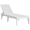 vidaXL Sun Lounger White 73.2"x23.6"x11.4" PP - 2 of 4