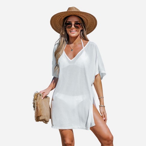 Women's Semi Sheer Cover-up Dress - Cupshe : Target