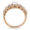 Slickblue Rose Gold Stainless Steel Ring Clear CZ Pave Women's Engagement Anniversary Jewelry, Sizes 5-10 - 4 of 4