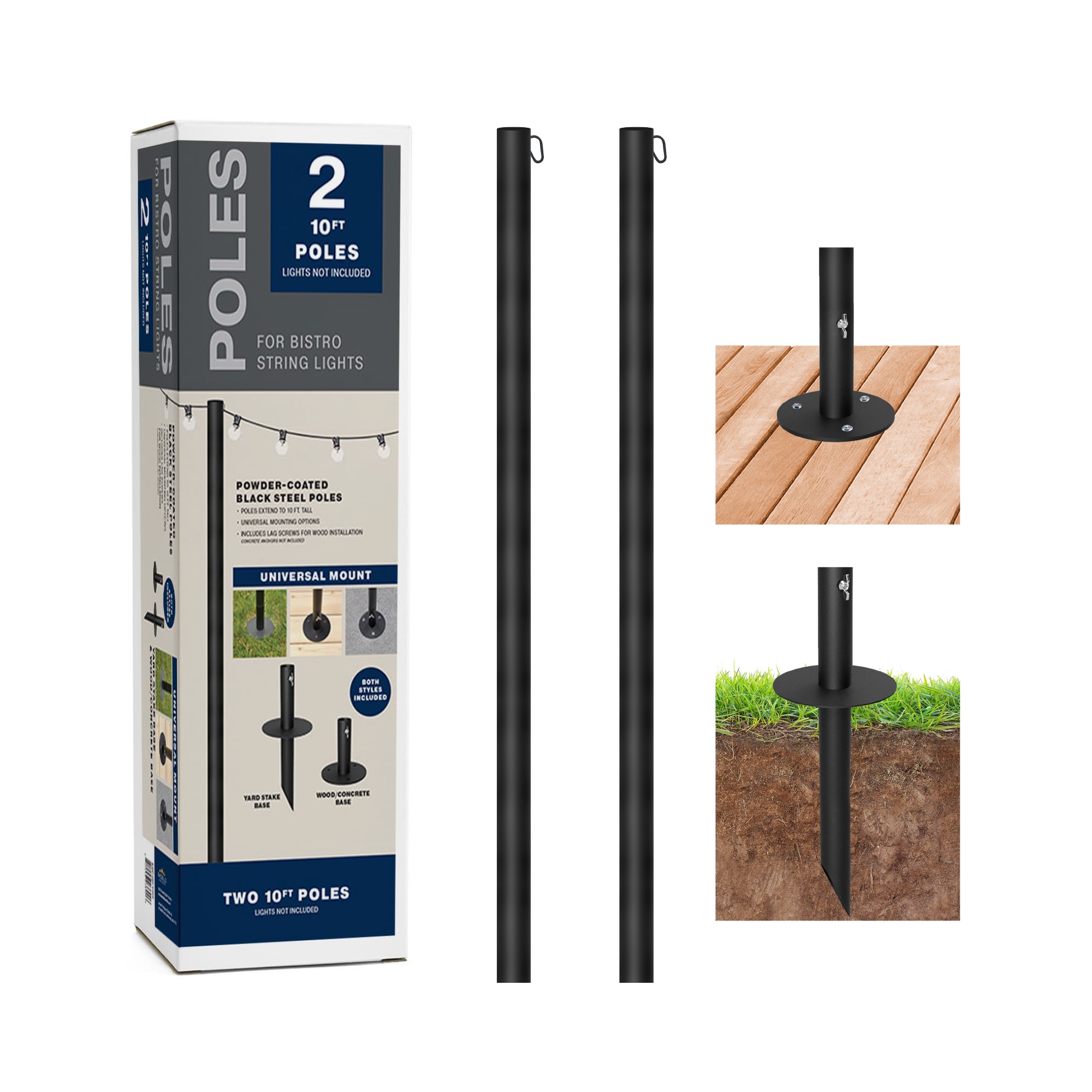 Excello Global Products Retail Packaging - Light Pole 2 Pack