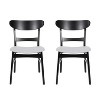 PAGED Mid-century Dining Chairs Set of 2, Living Room Chair with Wood Frame, Armless Accent Chair for Dining Room, Kitchen - 3 of 4