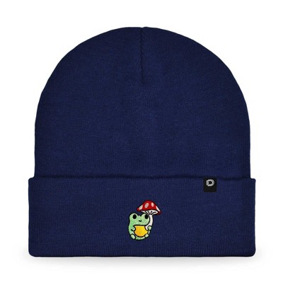 Dalix Mushroom Frog Embroidered Beanie Hat Cotton Cute Winter Fall Cap Womens