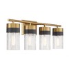 Savoy House Brickell 4 - Light Vanity in  Warm Brass - 3 of 4