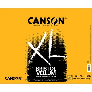 Canson XL Series Bristol Pad, Vellum Finish, Foldover Binding, 25 Sheet, 14x17 inch, 1 Count - 1 of 4