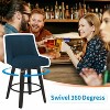 Dyonery 26" Bar Stools Set of 2/3, Modern PU Leather Counter Height Stools with Metal Legs & Footrest, Armless Chairs with Back for Kitchen - 4 of 4