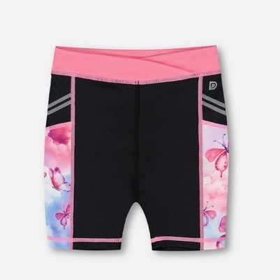 black, pink and multicolored butterflies