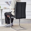NicBex PU Dining Chairs Set of 2/4/6/8,High Resilience Dining Room Chairs with Arched Metal Silver Leg,Kitchen Chairs for Living Room,Meeting Room - 4 of 4