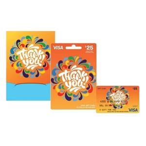 Visa Thank You Gift Card & Gift Envelope - $25 + $4 Fee - 1 of 2