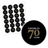 Big Dot of Happiness Adult 70th Birthday - Gold - Birthday Party Circle Sticker Labels - 24 Count - 2 of 4