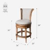 Maven Lane Pullman Swivel Counter Stool with Fabric Upholstery 26" - 4 of 4