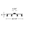 Pro Track 4-Light Heads LED Ceiling Track Light Fixture Kit GU10 Dimmable Black Brushed Nickel Finish Metal Modern Kitchen Bathroom 32 1/4" Wide - 4 of 4