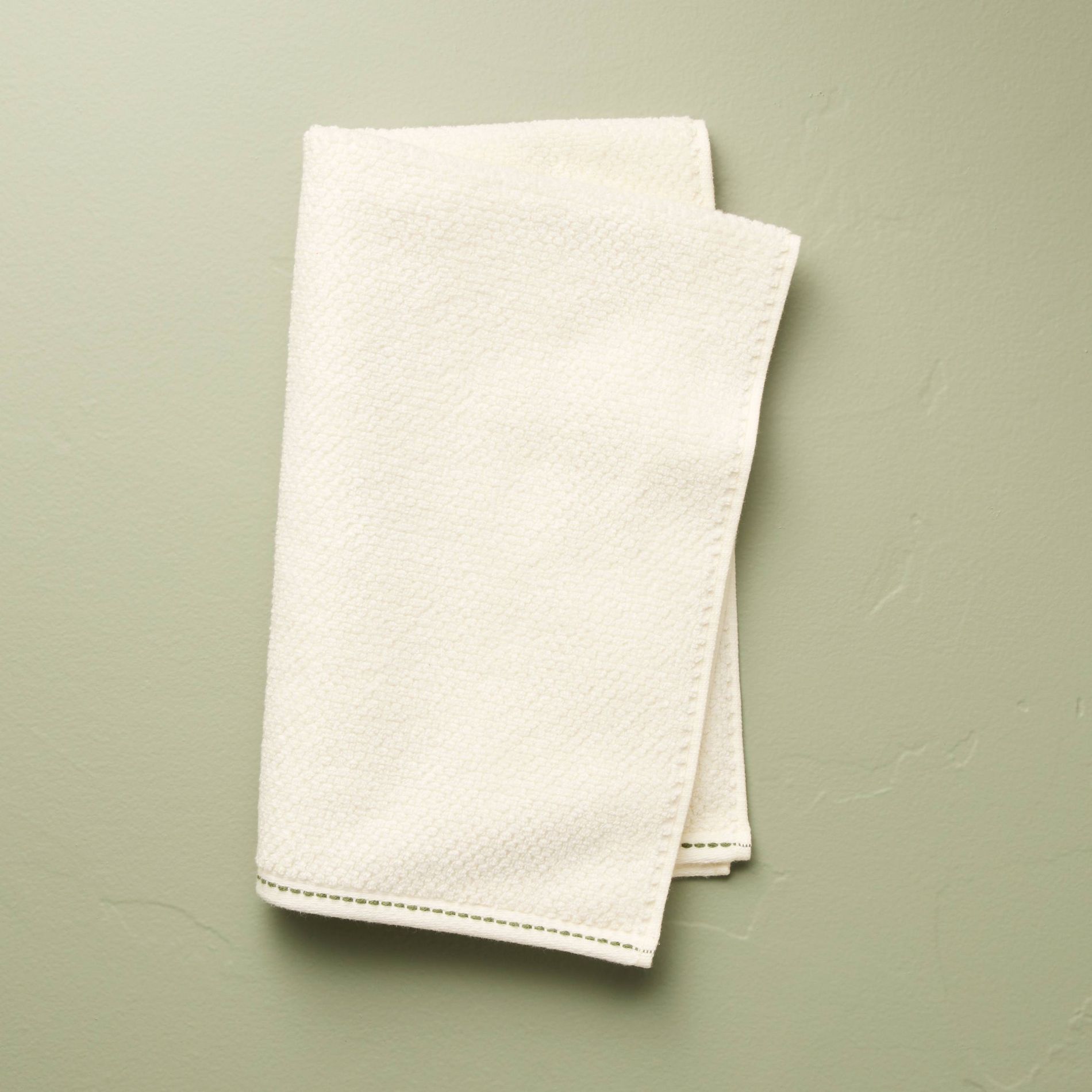 Hand Towel Cream/Green - Hearth & Hand™ with Magnolia