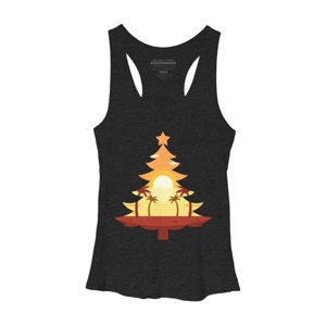 Women's Design By Humans Christmas in July Tree Sunset By destiny29 Racerback Tank Top - 1 of 3