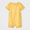 Baby These Rolls Are Homemade Shorts Sleeve Romper - Cat & Jack™ Yellow - 2 of 4